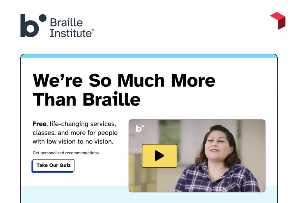 Braille Institute screenshot