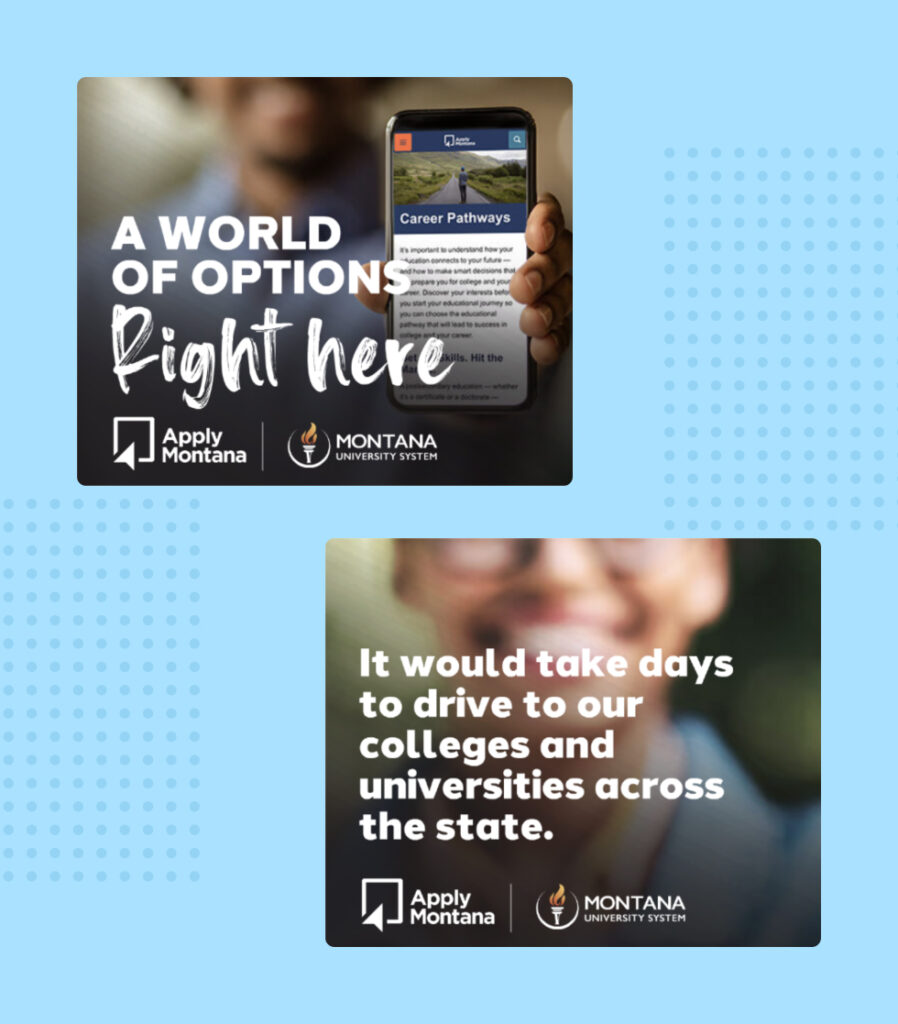 Awareness campaign ads for ApplyMontana