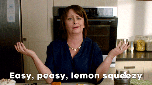 Rachel Dratch saying Easy, peasy Lemon Squeazy