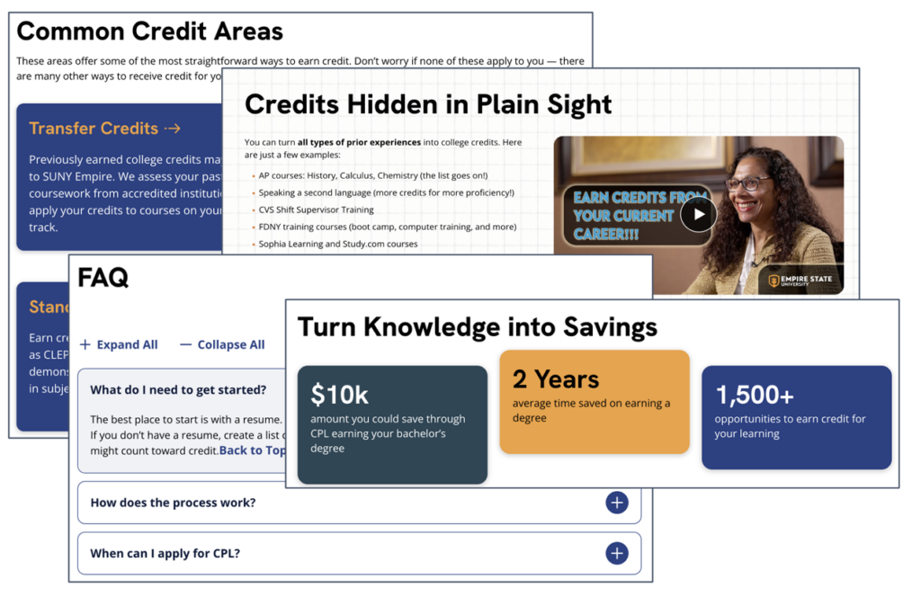 Example of content chunking